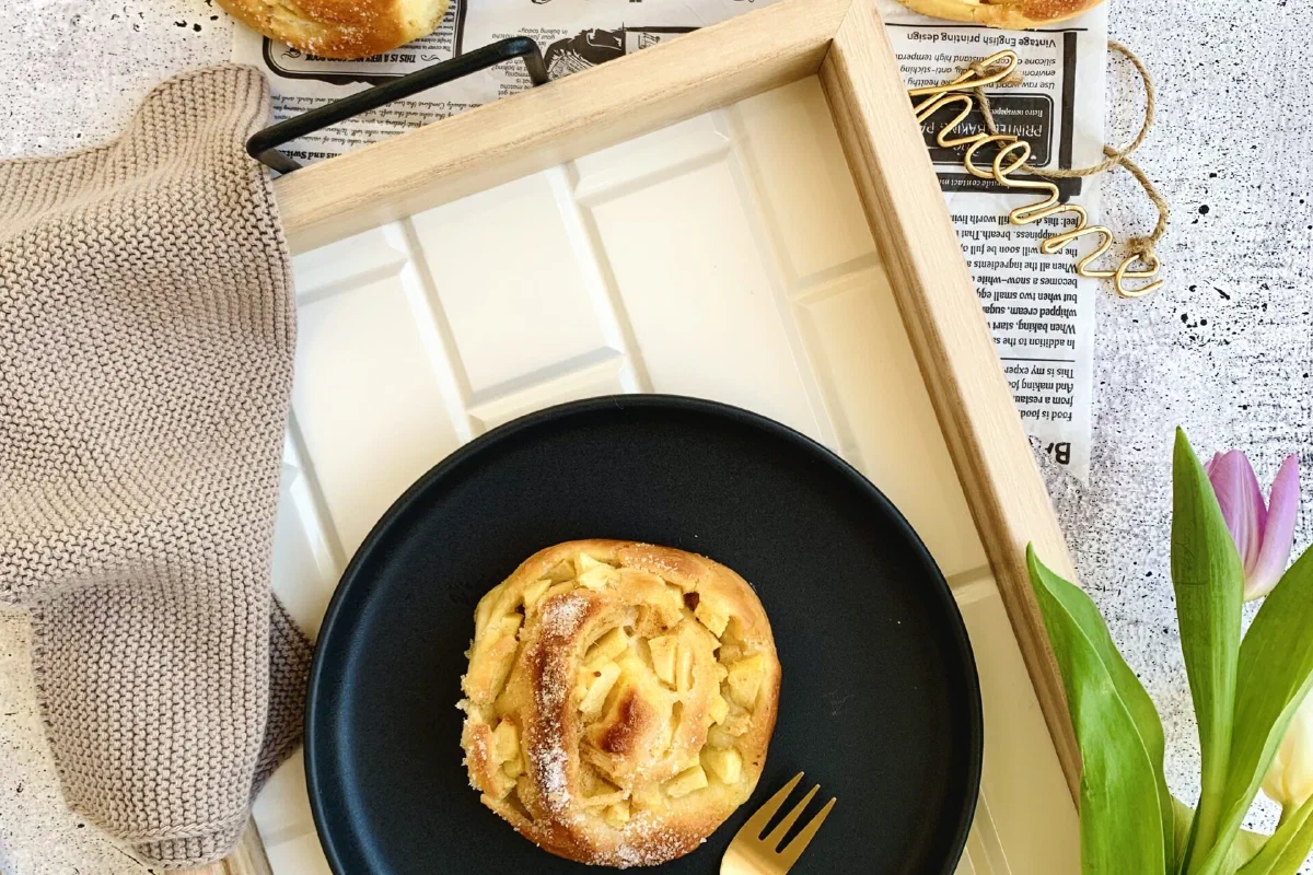 Apfelkrapfen aus dem Ofen ohne Zucker