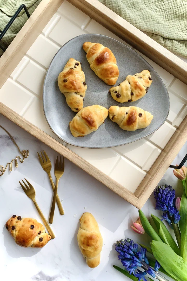Brioche-Hörnchen ohne Zucker