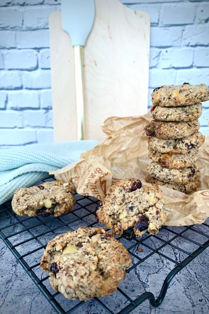 Cranberry-White-Choc-Cookies ohne Zucker