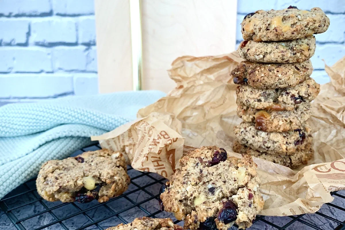 Cranberry-White-Choc-Cookies ohne Zucker