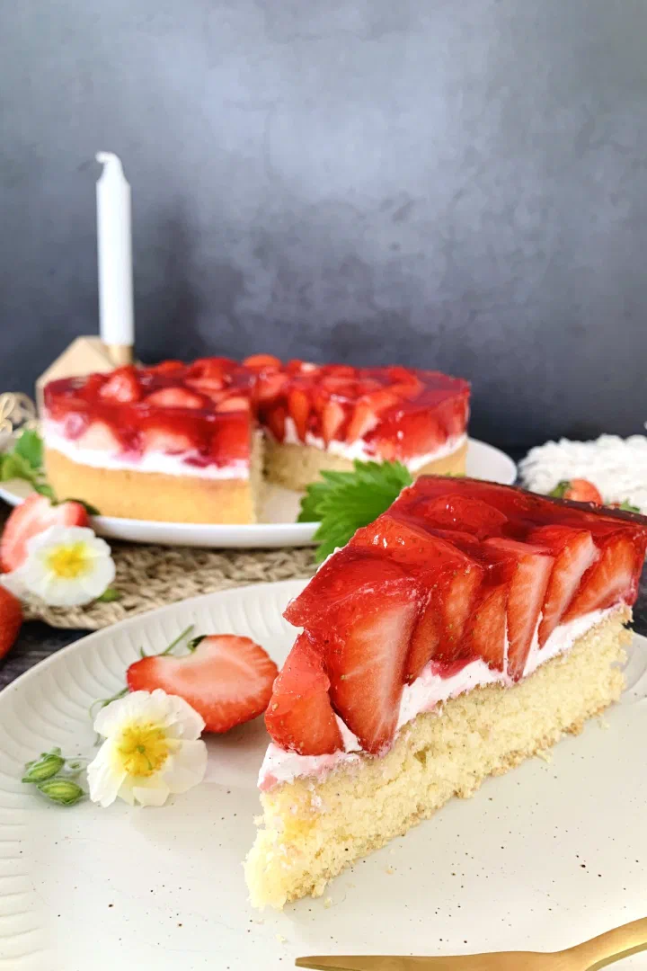 Erdbeerkuchen ohne Zucker