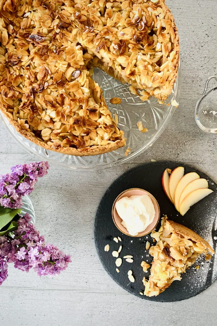 Florentiner Apfelkuchen ohne Zucker
