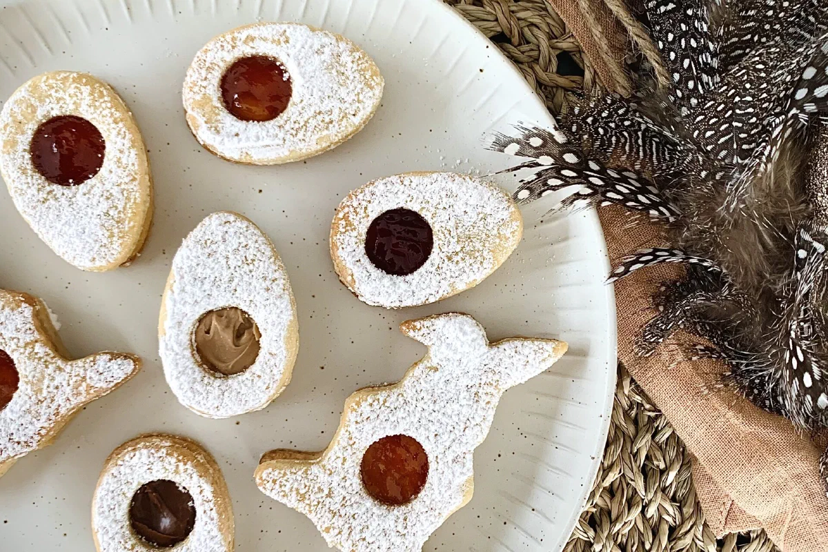 Gefüllte Osterplätzchen ohne Zucker