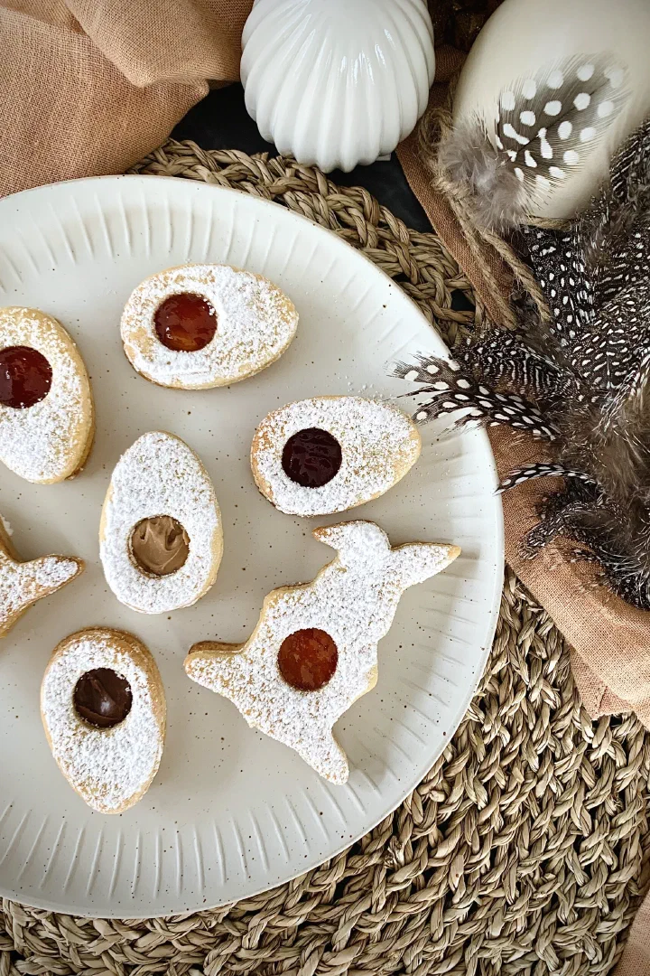 Gefüllte Osterplätzchen ohne Zucker