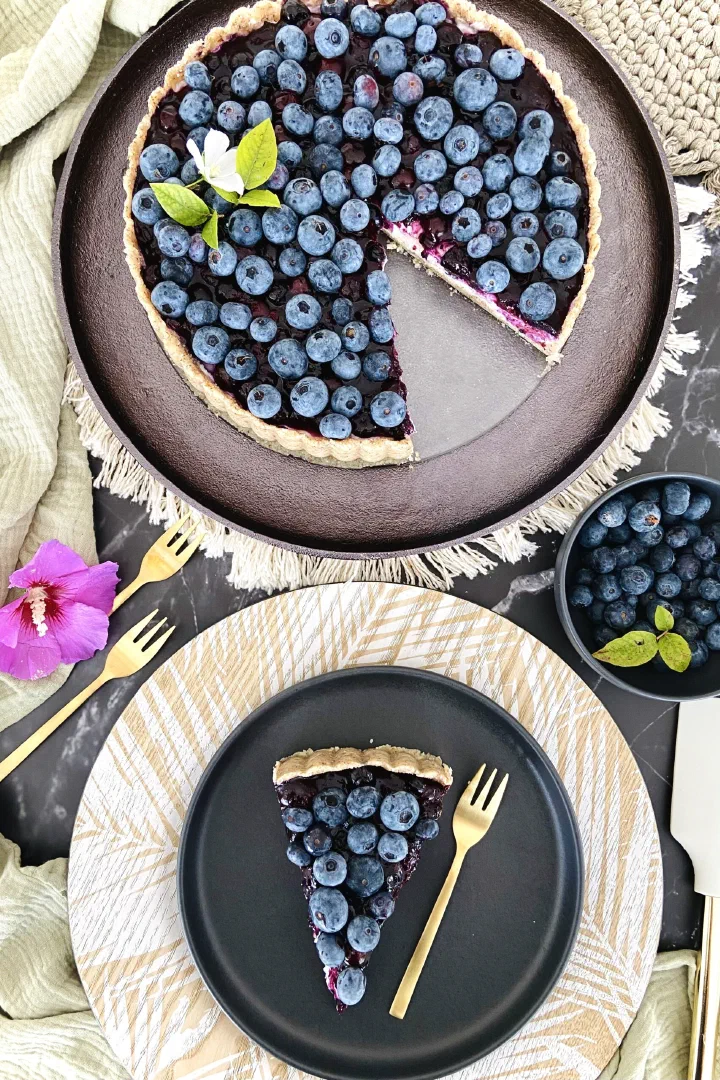 Heidelbeertorte ohne Zucker