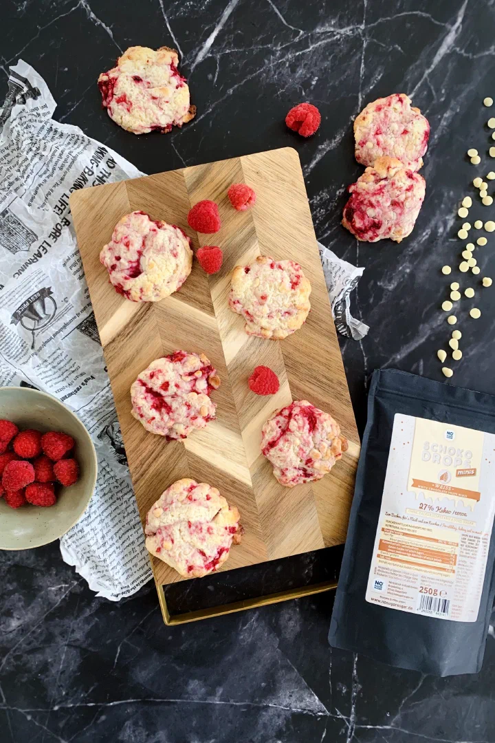 Himbeer-Cheesecake-Cookies ohne Zucker