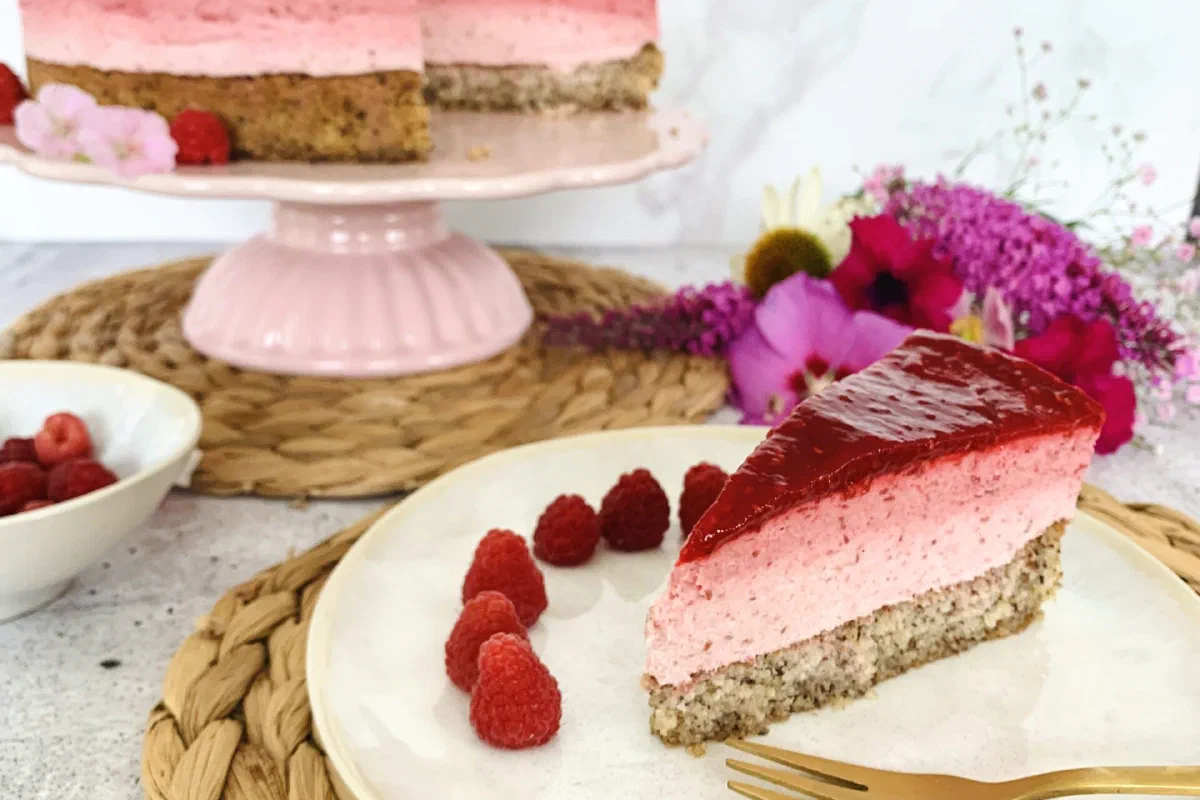 Himbeer-Mascarpone-Torte ohne Zucker
