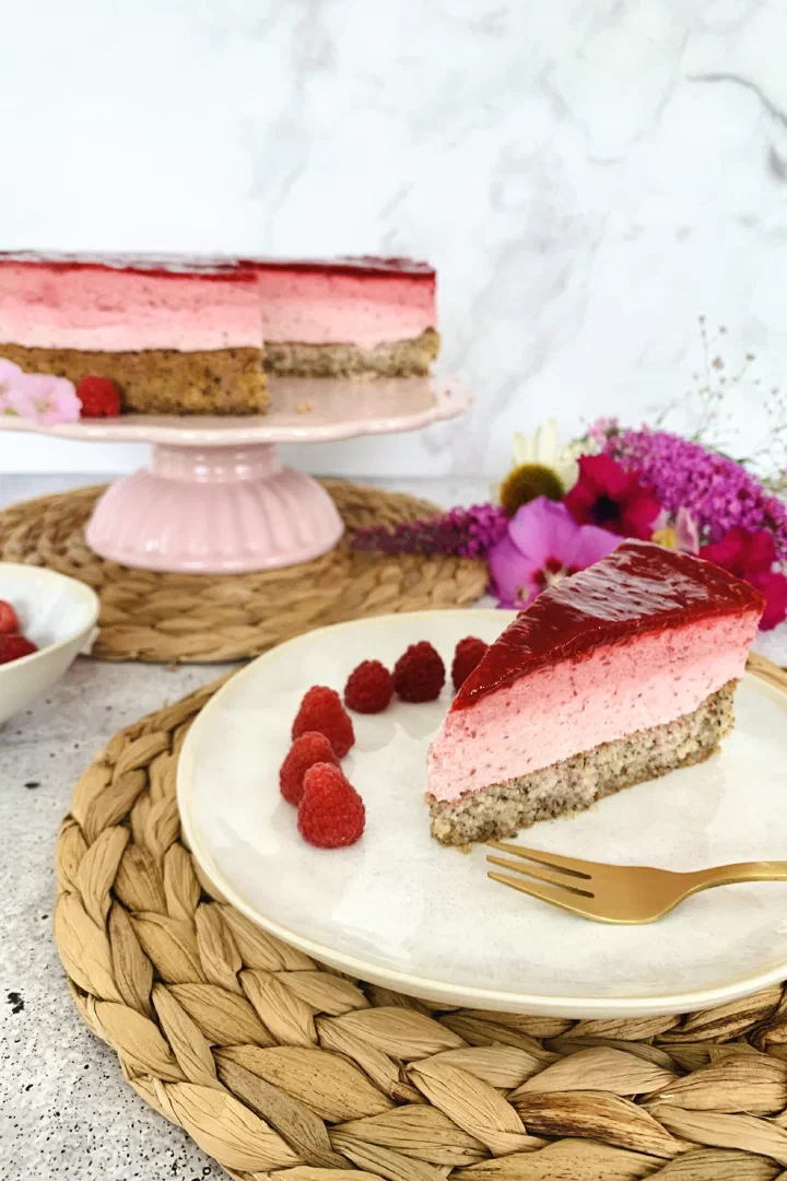 Himbeer-Mascarpone-Torte ohne Zucker