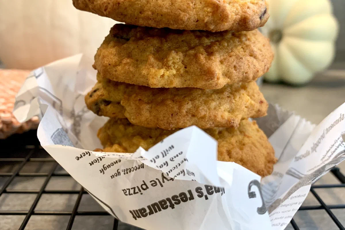 Kürbiscookies mit Schokolade ohne Zucker
