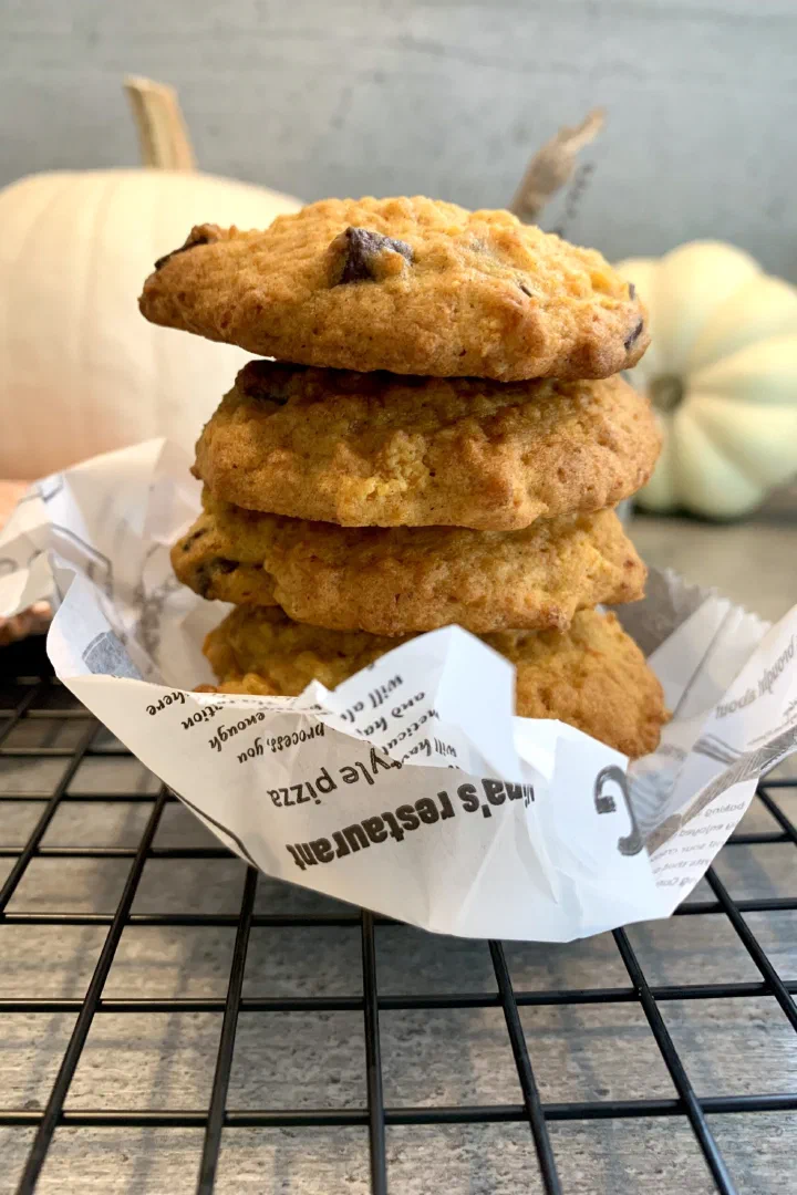 Kürbiscookies mit Schokolade ohne Zucker