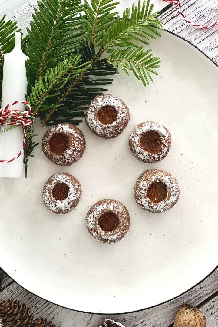 Linzer Engelsaugen mit Marille ohne Zucker