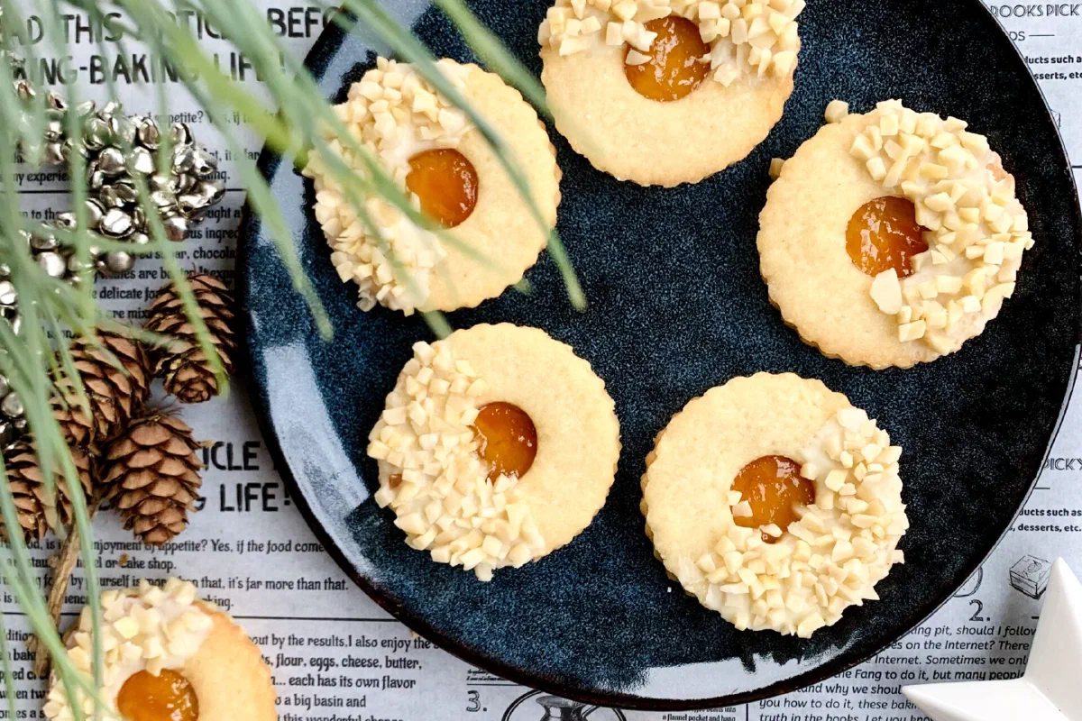 Mandelplätzchen mit Aprikose ohne Zucker