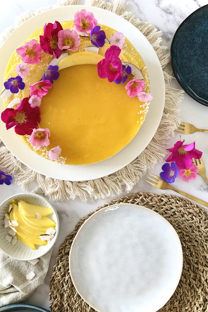 Mango-Kokos-Torte ohne Zucker