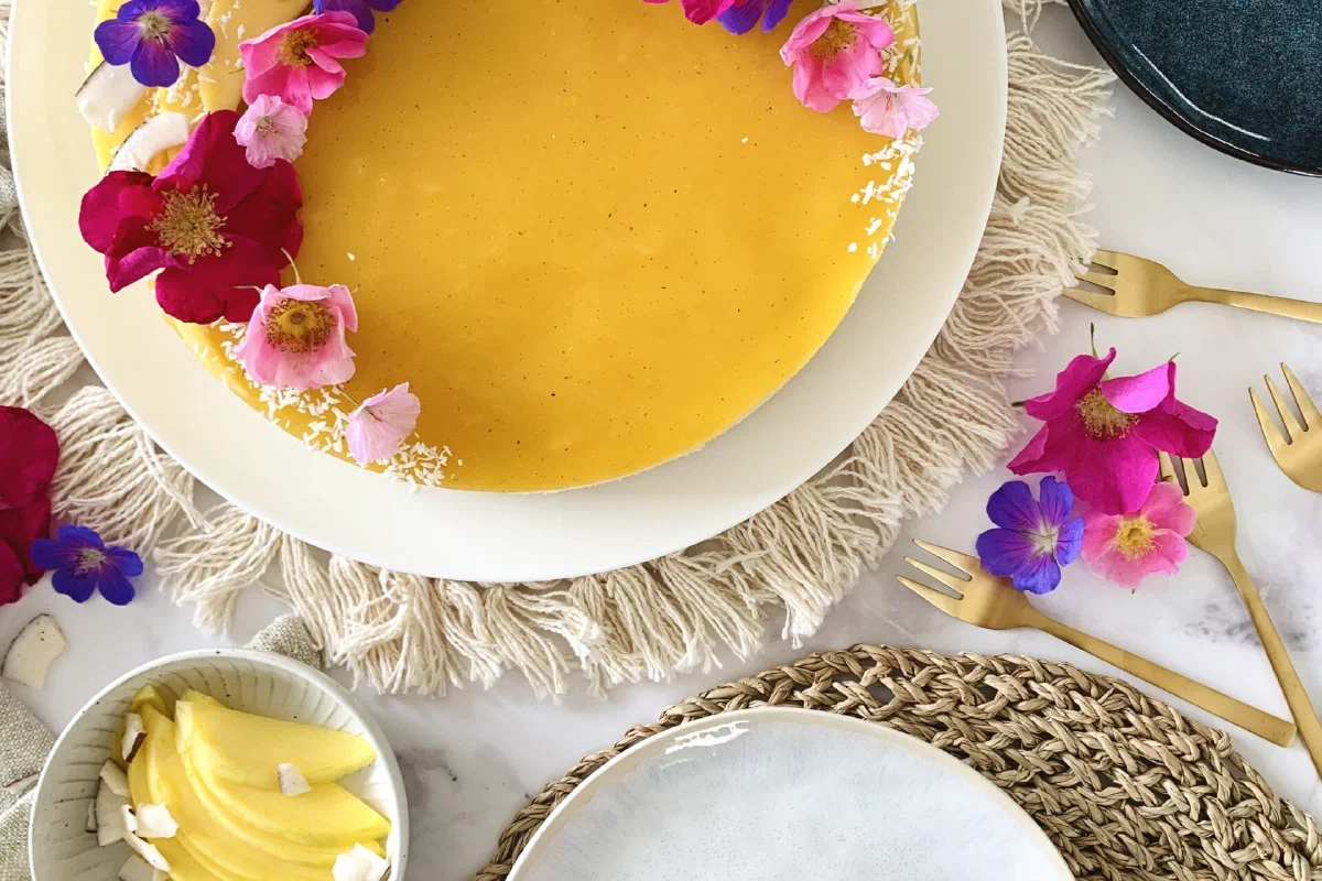 Mango-Kokos-Torte ohne Zucker