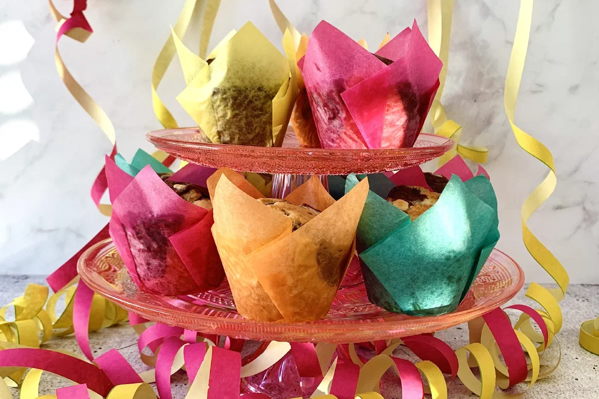 Marmorkuchen-Muffins ohne Zucker
