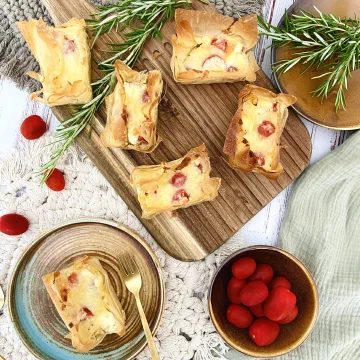 Mini-Quiche mit Cherrytomaten – Rezept öffnen