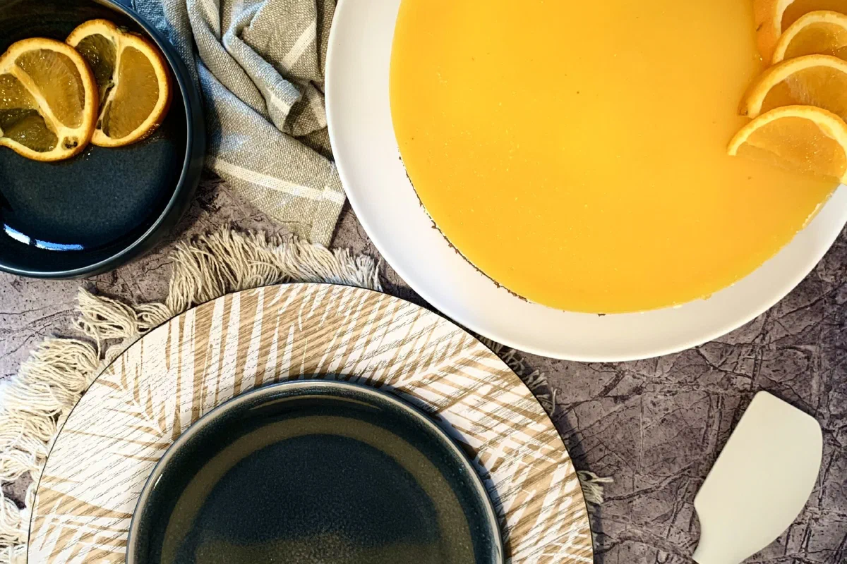 Orangentorte mit Schokobiskuit ohne Zucker