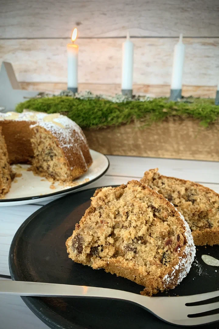 Rote-Beete-Kuchen mit Cranberries ohne Zucker