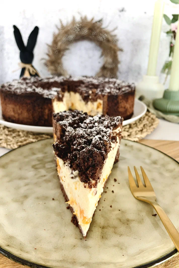 Schoko-Cheesecake mit Mandarinen ohne Zucker