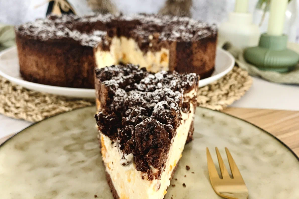 Schoko-Cheesecake mit Mandarinen ohne Zucker