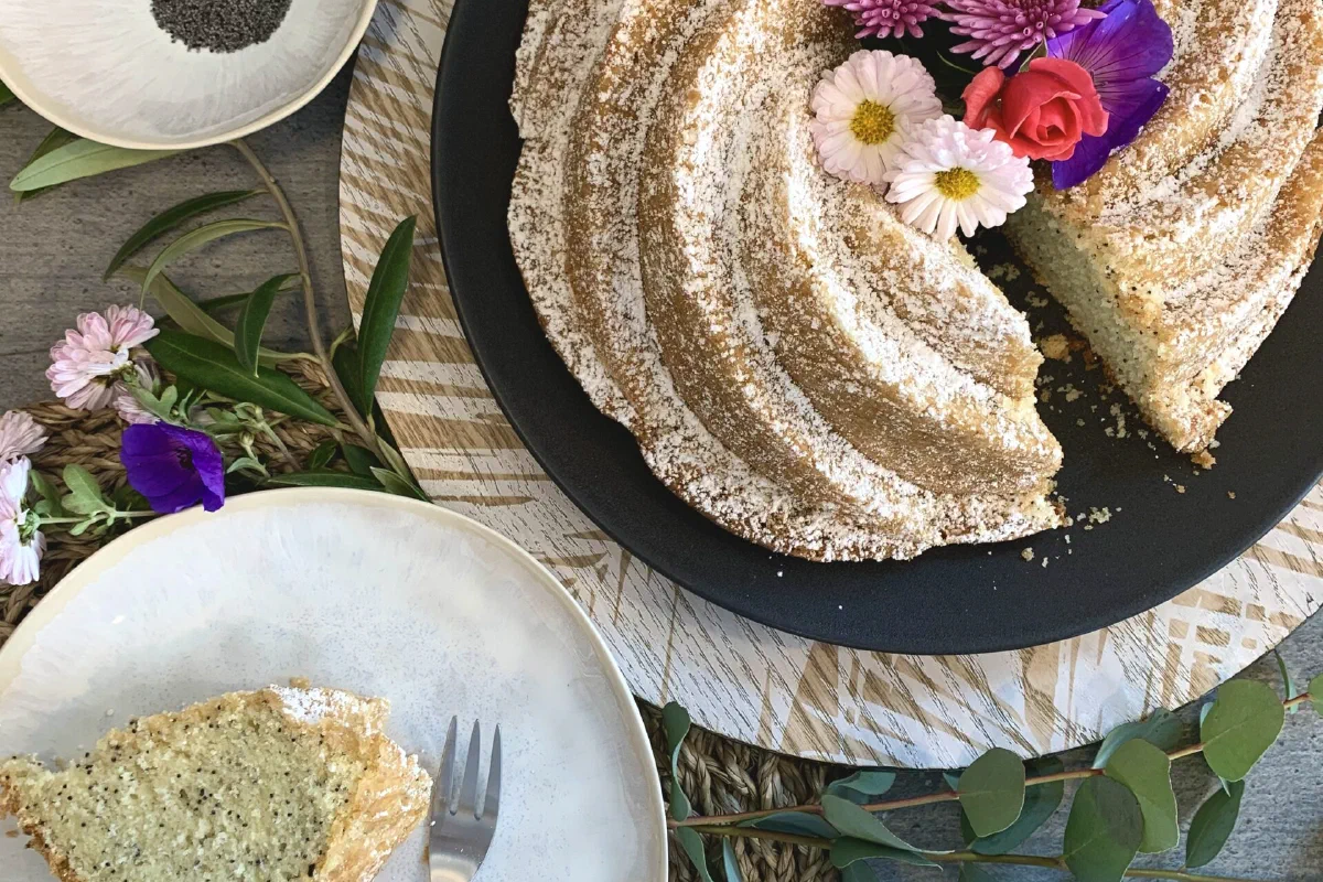 Zitronen-Mohnkuchen ohne Zucker