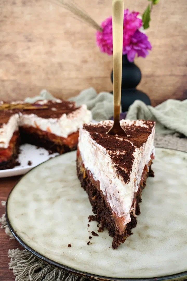 Zwetschgen-Schokotorte ohne Zucker