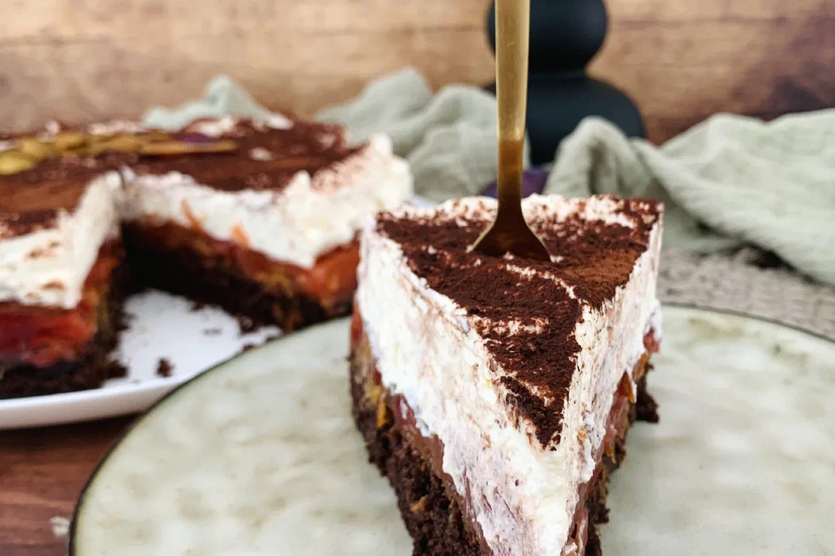 Zwetschgen-Schokotorte ohne Zucker