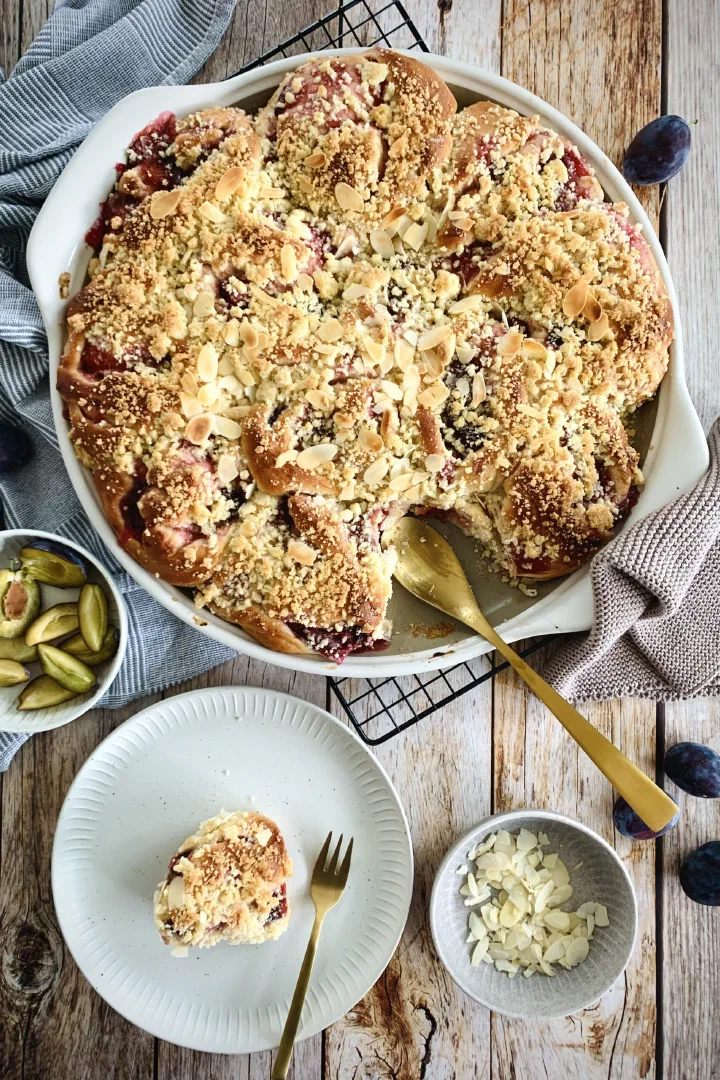 Zwetschgenschnecken ohne Zucker